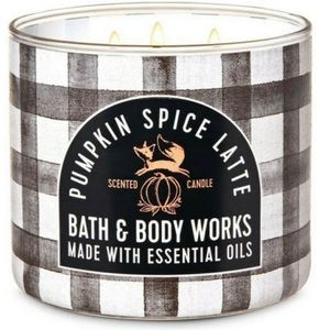 Bath & Body Works Pumpkin Spice Latte 3 Wick Candle